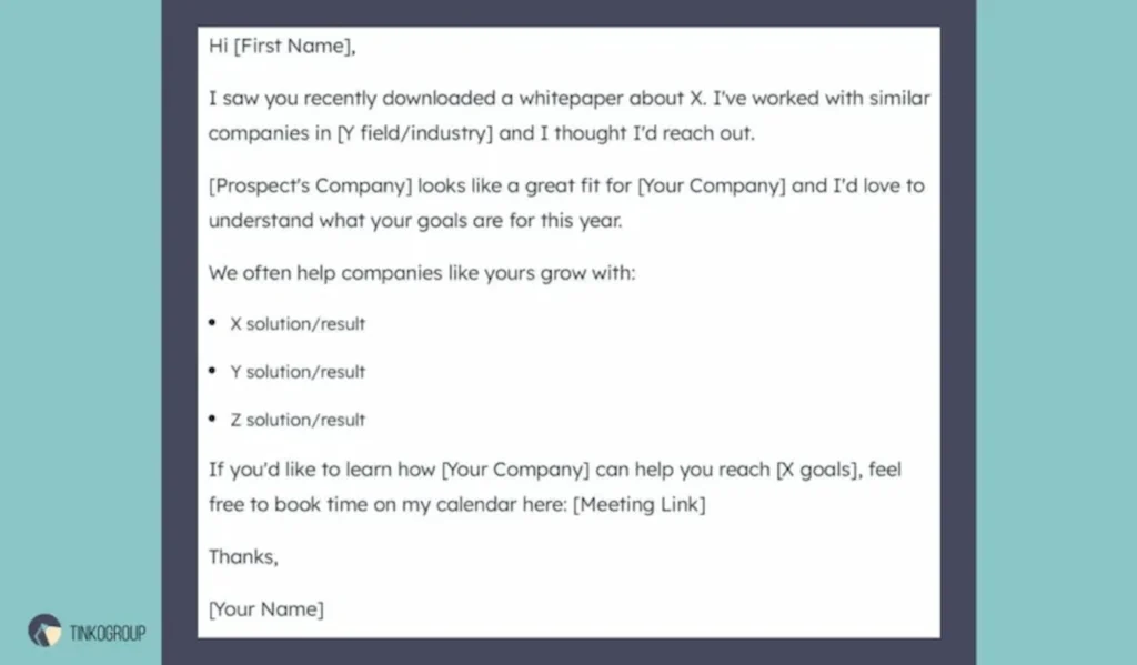 LinkedIn Cold Messages Template
