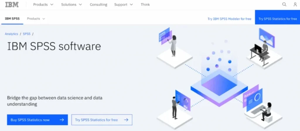 IBM SPSS main page