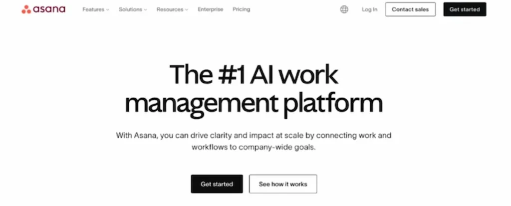 Asana main page