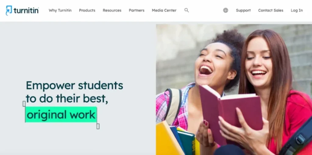 Turnitin main page