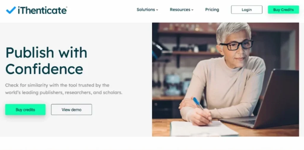 iThenticate main page