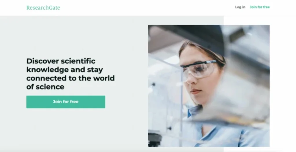 ResearchGate main page