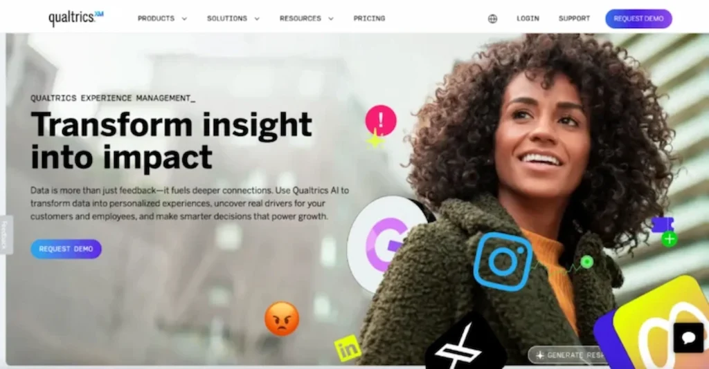 Qualtrics main page